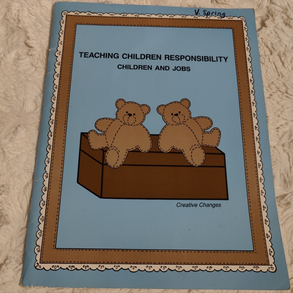 Creative Changes Teaching Kids Responsibility Book Vintage Resource Chore Cards